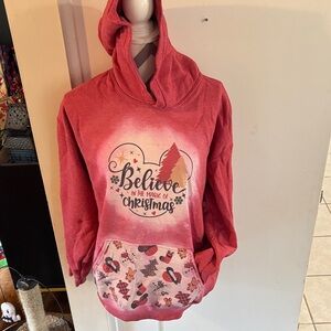 Women's Red Christmas Disney Hoodie Sweater